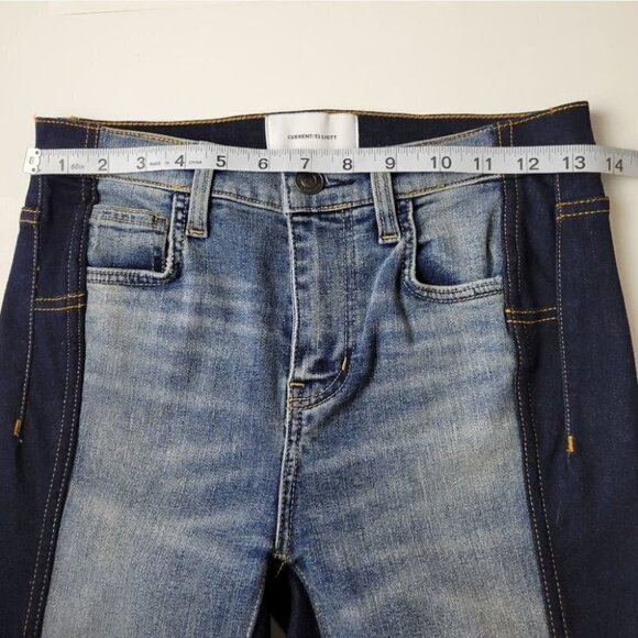 CURRENT/ELLIOTT The Mashed High Waisted Stiletto Jeans 25 - Picture 8 of 11